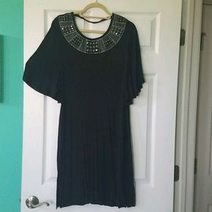 Ladies dress with flair short sleeve